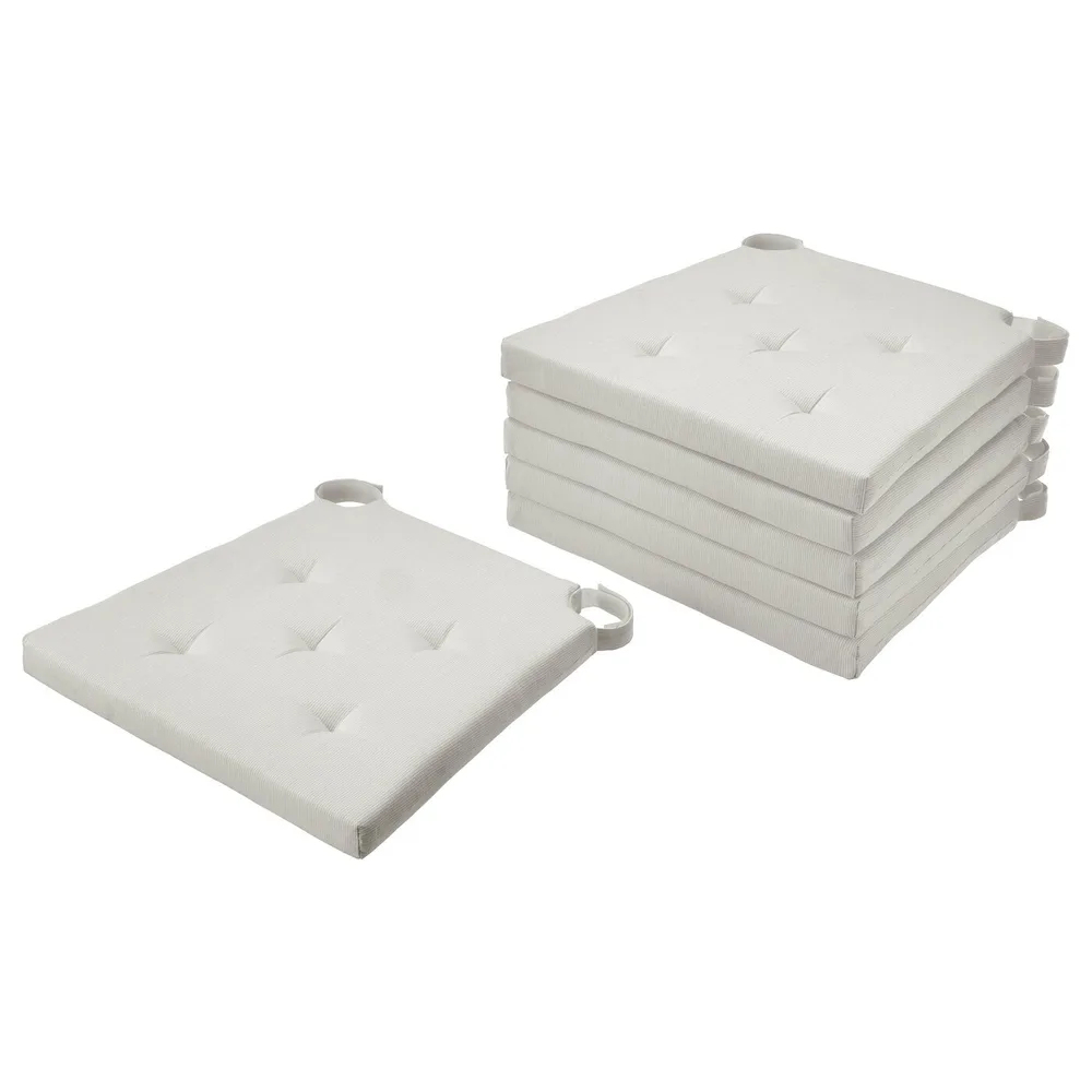 IKEA JUSTINA (ИКЕА ЙУСТИНА) — Подушка для стула, натуральная, 42/35x40x4 см