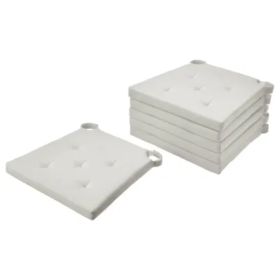 IKEA JUSTINA (ИКЕА ЙУСТИНА) — Подушка для стула, натуральная, 42/35x40x4 см