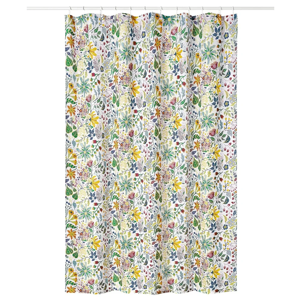 IKEA STRANDLUMMER (ИКЕА СТРАНДЛУММЕР) — Занавеска для душа, разноцветная, 180x200 см