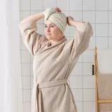 IKEA STJÄRNBUSKE (ИКЕА СТЙЭРНБУСКЕ) — Полотенце для обертывания волос, натуральное — фото 4