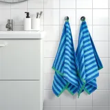 IKEA SLÅNHÖSTMAL (ИКЕА СЛОНХОСТМАЛ) — Полотенце для рук, светло-голубое/светло-синее в полоску, 50x100 см — фото 3