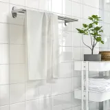 IKEA LUDDVIAL (ИКЕА ЛУДДВИАЛ) — Полотенце банное, белое, 55x120 см — фото 3