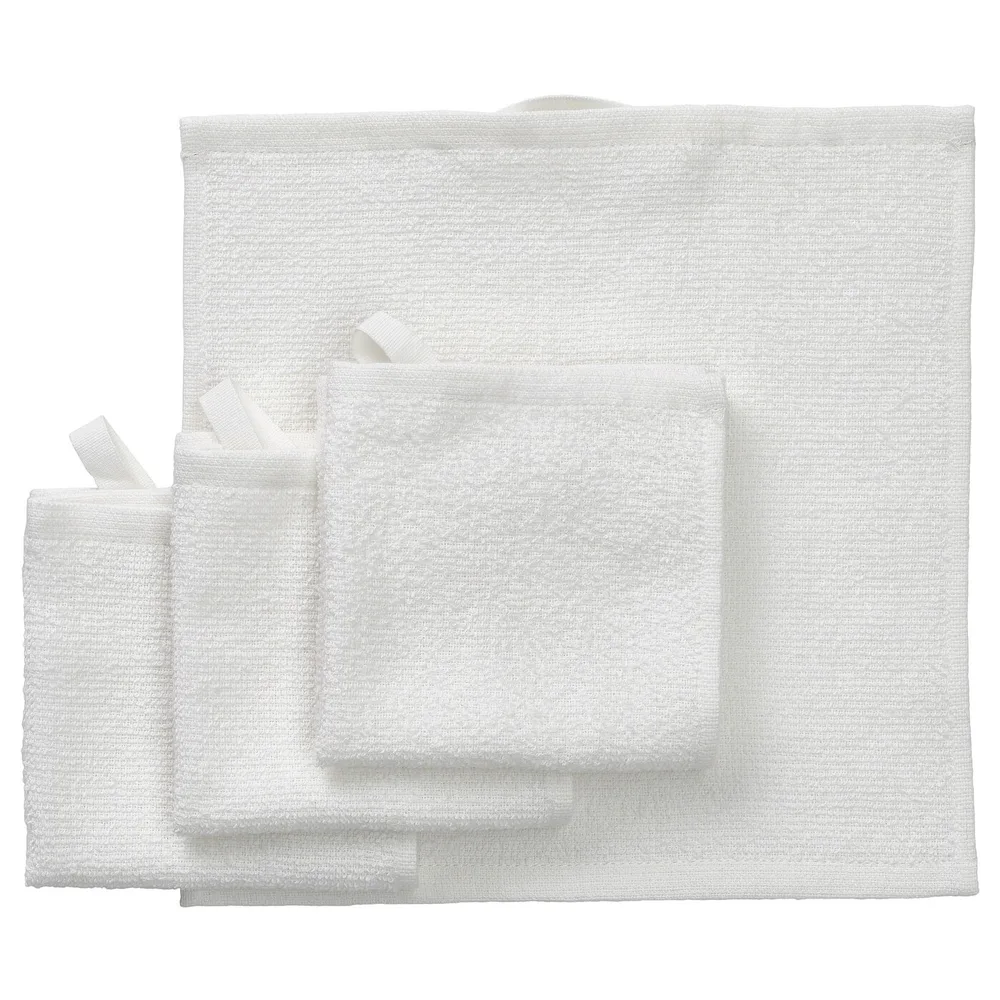 IKEA LUDDVIAL (ИКЕА ЛУДДВИАЛ) — Полотенце, белое, 25x25 см