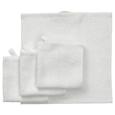 IKEA LUDDVIAL (ИКЕА ЛУДДВИАЛ) — Полотенце, белое, 25x25 см
