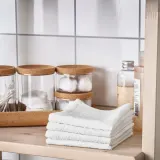 IKEA LUDDVIAL (ИКЕА ЛУДДВИАЛ) — Полотенце, белое, 25x25 см — фото 3
