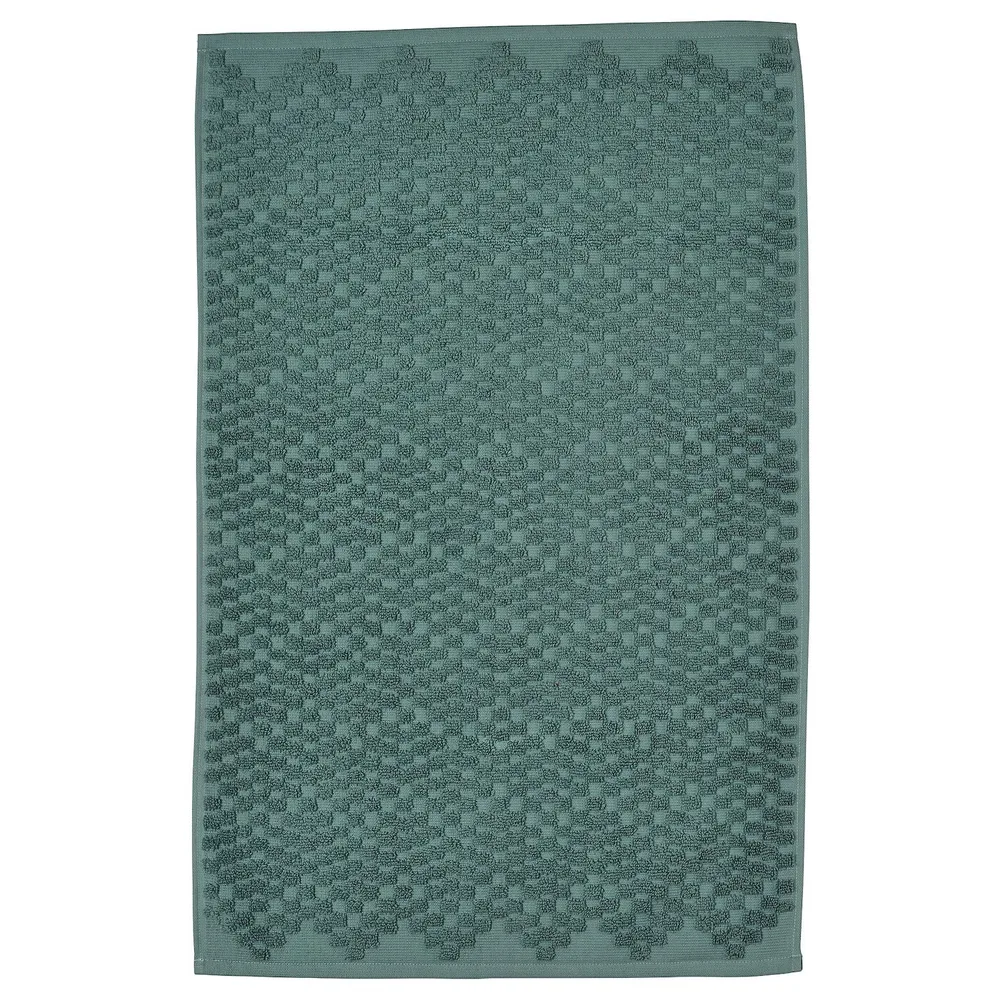 IKEA FJÄLLKATTFOT (ИКЕА ФЙЭЛЛКАТТФОТ) — Коврик для ванной комнаты, бирюзовый, 50x80 см