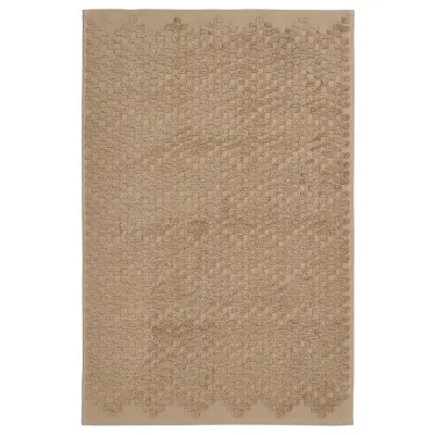 IKEA FJÄLLKATTFOT (ИКЕА ФЙЭЛЛКАТТФОТ) — Коврик для ванной комнаты, бежевый, 50x80 см