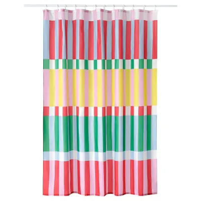 IKEA BANJANTRÄD (ИКЕА БАНЙАНТРЭД) — Занавеска для душа, разноцветная, 180x200 см
