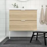 IKEA ALSTERN (ИКЕА АЛСТЕРН) — Коврик для ванной комнаты, темно-серый, 50x80 см — фото 3