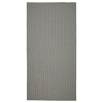 IKEA TAGGLUSERN (ИКЕА ТАГГЛУСЕРН) — Ткань с отделкой, черная/белая, 150x300 см