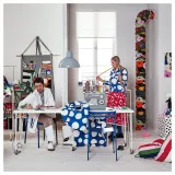 IKEA TAGGLUSERN (ИКЕА ТАГГЛУСЕРН) — Ткань с отделкой, черная/белая, 150x300 см — фото 5