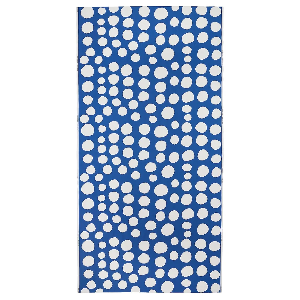 IKEA RAKLOSTA (ИКЕА РАКЛОСТА) — Ткань с отделкой, синий/белый, 150x300 см