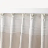 IKEA TIBAST (ИКЕА ТИБАСТ) — Штора, 2 шт, на ленте/бежевая, 145x300 см — фото 3