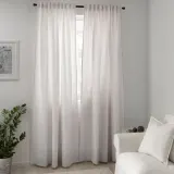 IKEA TIBAST (ИКЕА ТИБАСТ) — Штора, 2 шт, на ленте/бежевая, 145x300 см — фото 4