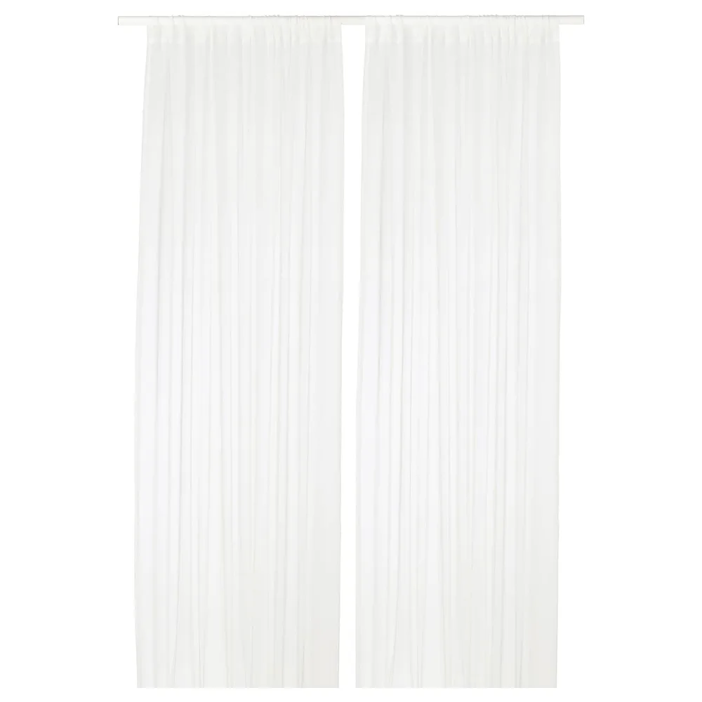IKEA TERESIA (ИКЕА ТЕРЕСИА) — Шторы, 2 шт, на туннеле/белые, 145x250 см