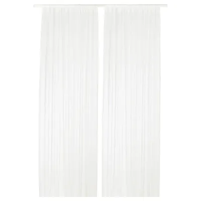 IKEA TERESIA (ИКЕА ТЕРЕСИА) — Шторы, 2 шт, на туннеле/белые, 145x250 см