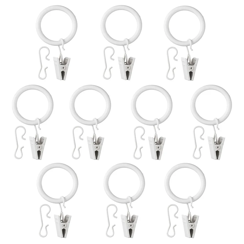 IKEA SYRLIG (ИКЕА СЙРЛИГ) — Проушина с крючком и проушиной, белая, 25 мм