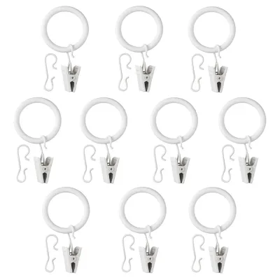IKEA SYRLIG (ИКЕА СЙРЛИГ) — Проушина с крючком и проушиной, белая, 25 мм