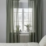 IKEA STENFRÖ (ИКЕА СТЕНФРО) — Шторы, 2 шт, на ленте/зеленые, 145x300 см — фото 2