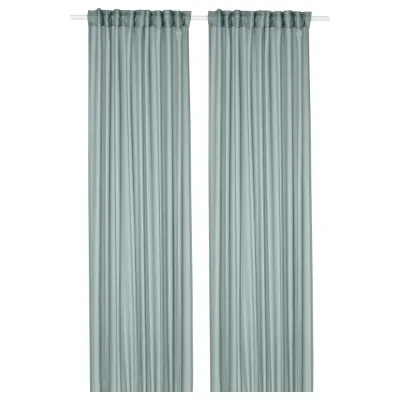 IKEA STENFRÖ (ИКЕА СТЕНФРО) — Шторы, 2 шт, на ленте/бирюзовые, 145x300 см