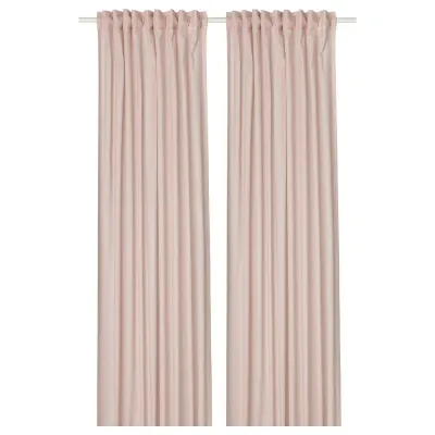 IKEA SILVERLÖNN (ИКЕА СИЛВЕРЛОНН) — Шторы, 2 шт, на ленте/розовые, 145x300 см