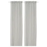 IKEA SILVERLÖNN (ИКЕА СИЛВЕРЛОНН) — Шторы, 2 шт, на ленте/светло-серые, 145x300 см — фото 1