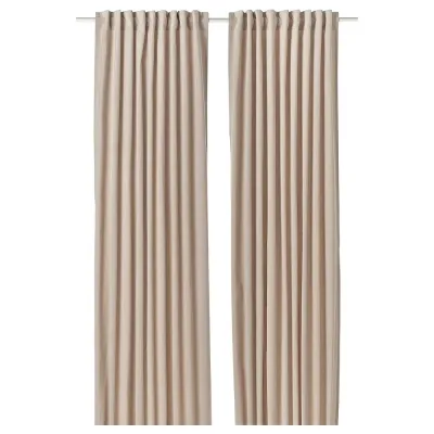 IKEA SANELA (ИКЕА САНЕЛА) — Штора, 2 шт, на ленте/светло-бежевый, 140x300 см