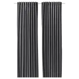 IKEA SANELA (ИКЕА САНЕЛА) — Штора, 2 шт, на ленте/темно-серый, 140x300 см — фото 1