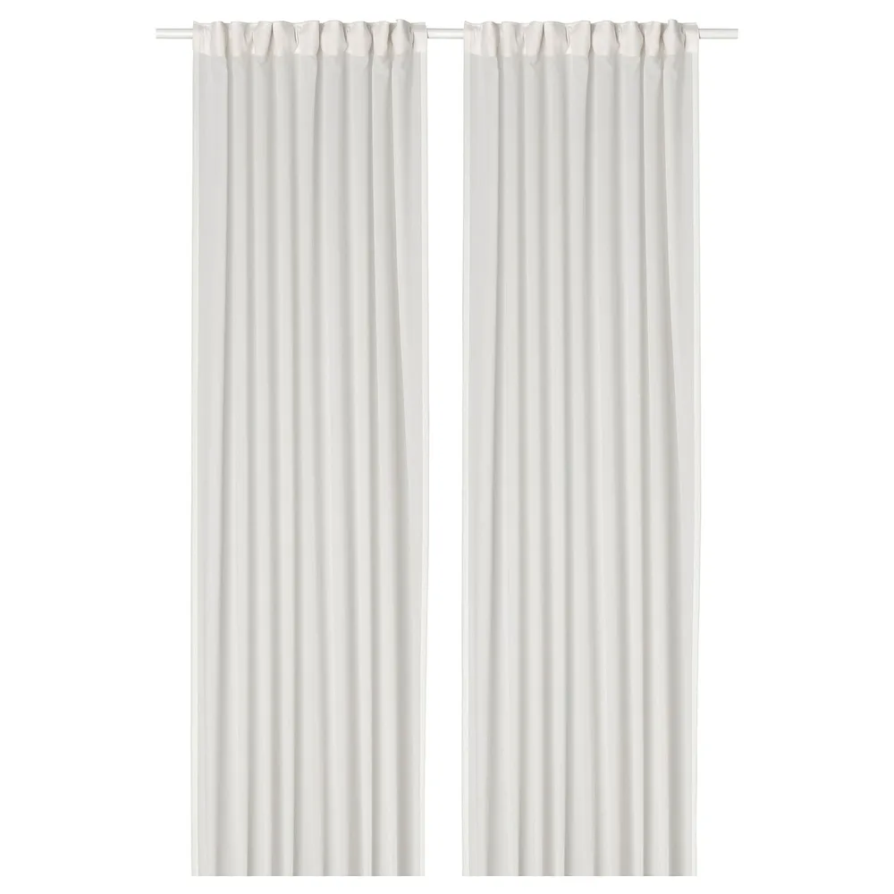 IKEA ROSENROBINIA (ИКЕА РОСЕНРОБИНИА) — Шторы, 2 шт, на ленте/белые, 145x300 см