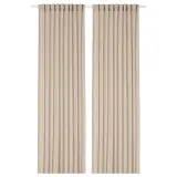 IKEA ROSENROBINIA (ИКЕА РОСЕНРОБИНИА) — Шторы, 2 шт, на ленте/бежевые, 145x300 см — фото 1