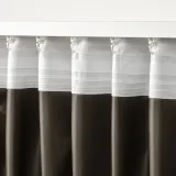 IKEA ROSENMANDEL (ИКЕА РОСЕНМАНДЕЛ) — Шторы, 1 пара, на ленте/желто-бежевые, 135x300 см — фото 7
