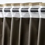 IKEA ROSENMANDEL (ИКЕА РОСЕНМАНДЕЛ) — Шторы, 1 пара, на ленте/желто-бежевые, 135x300 см — фото 8