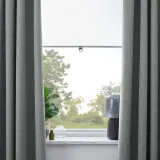 IKEA ROSENMANDEL (ИКЕА РОСЕНМАНДЕЛ) — Шторы блэкаут, пара, на ленте/серый, 135x300 см — фото 3