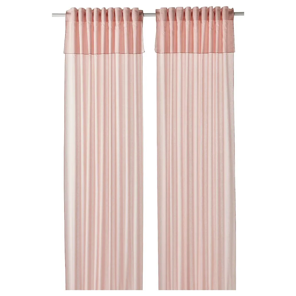 IKEA MOALISA (ИКЕА МОАЛИСА) — Штора, 2 шт, на ленте/розовый, 145x300 см