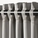 IKEA MAJGULL (ИКЕА МАЙГУЛЛ) — Шторы, 1 пара, на ленте/светло-серый, 145x250 см — фото 3