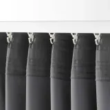 IKEA MAJGULL (ИКЕА МАЙГУЛЛ) — Шторы блэкаут, пара, на ленте/серый, 145x250 см — фото 4