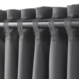 IKEA MAJGULL (ИКЕА МАЙГУЛЛ) — Шторы блэкаут, пара, на ленте/серый, 145x250 см — фото 5