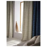 IKEA LÖNNSTÄVMAL (ИКЕА ЛОННСТЭВМАЛ) — Шторы блэкаут, пара, на ленте/бежевые, 145x300 см — фото 3