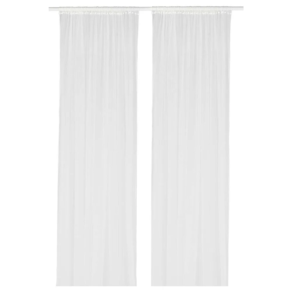 IKEA LILL (ИКЕА ЛИЛЛ) — Шторы, 1 пара, на туннеле/белые, 280x300 см