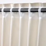 IKEA LENDA (ИКЕА ЛЕНДА) — Штора с креплением, 2 шт, на ленте/кремовая, 140x300 см — фото 6