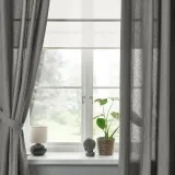 IKEA LENDA (ИКЕА ЛЕНДА) — Штора с креплением, 2 шт, на ленте/темно-серый, 140x300 см — фото 3