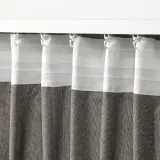 IKEA LENDA (ИКЕА ЛЕНДА) — Штора с креплением, 2 шт, на ленте/темно-серый, 140x300 см — фото 7