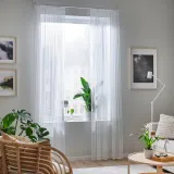IKEA HILDRUN (ИКЕА ХИЛДРУН) — Шторы, 2 шт, на туннеле/белый пунктир, 145x300 см — фото 2