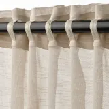 IKEA HÄLLEBRÄCKA (ИКЕА ХЭЛЛЕБРЭКА) — Шторы, 2 шт, на ленте/светло-бежевый, 145x300 см — фото 7