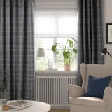 IKEA HÄGGVECKMAL (ИКЕА ХЭГГВЕКМАЛ) — Шторы, 1 пара, на ленте/темно-серый, 145x300 см — фото 2