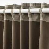 IKEA HÄGGVECKMAL (ИКЕА ХЭГГВЕКМАЛ) — Шторы, 1 пара, на ленте/бежевые, 145x300 см — фото 6
