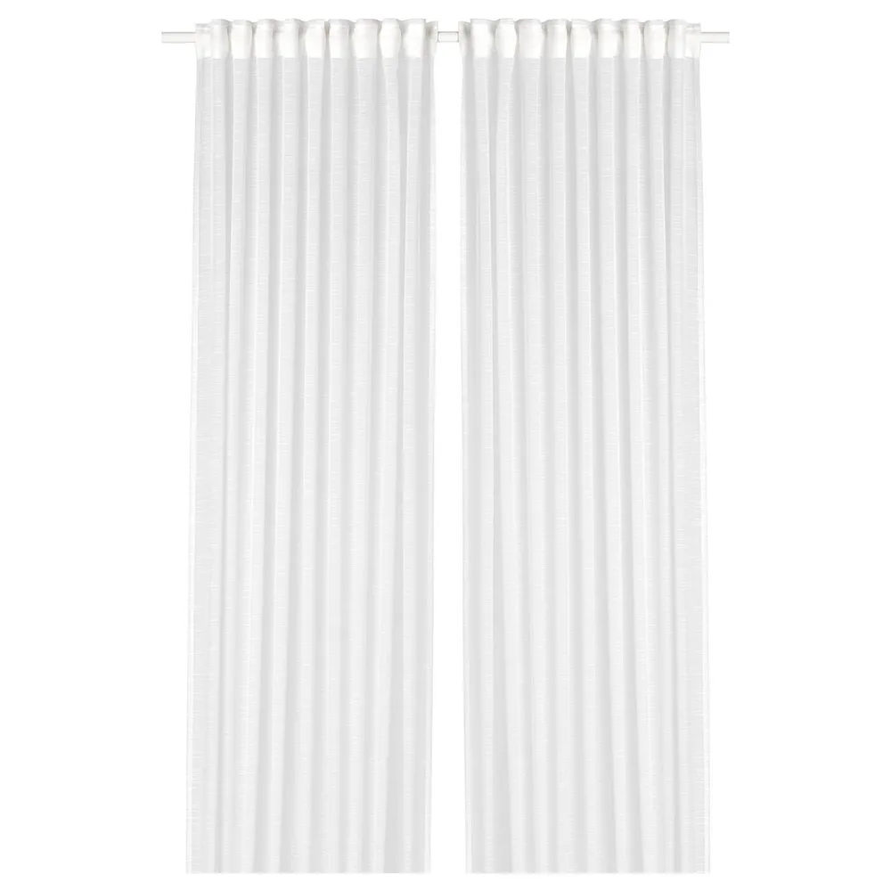 IKEA GJERTRUD (ИКЕА ГЙЕРТРУД) — Шторы, 2 шт, на ленте/белые, 145x300 см