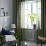 IKEA DYTÅG (ИКЕА ДУТОГ) — Штора, 2 шт, на ленте/зеленая, 145x300 см — фото 4