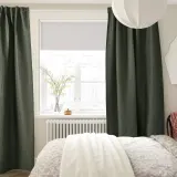 IKEA ANNAKAJSA (ИКЕА АННАКАЙСА) — Шторы, 1 пара, на ленте/темно-зеленый, 145x300 см — фото 2