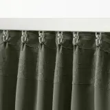 IKEA ANNAKAJSA (ИКЕА АННАКАЙСА) — Шторы, 1 пара, на ленте/темно-зеленый, 145x300 см — фото 4